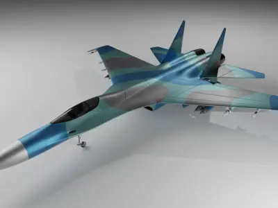 SU-27X - Jet fighter  Free 3D model