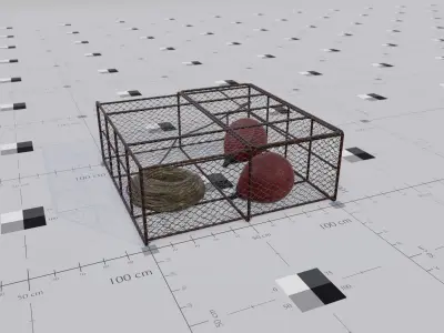 PBR - Swamp Fishing Gear Low-poly 3D model