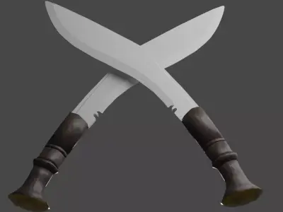 Nepali Khukuri Free low-poly 3D model