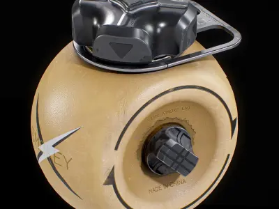 Sci-fi Smoke Grenade Low-poly 3D model