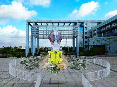 Large playground equipment 3D model