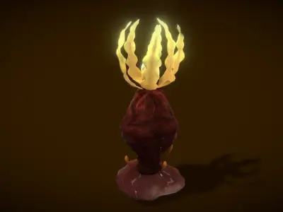 Cartoon Seaweed 6 Low-poly 3D model