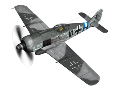 Focke Wulf - FW190 A8 - Black 10 3D model