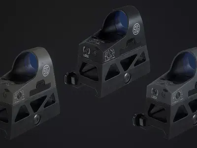 RDS Sig Sauer Optics Romeo 3 Low-poly 3D model