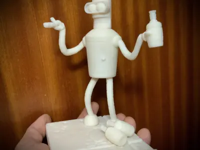 Drinking Bender statue from Futurama TV series 3D print model