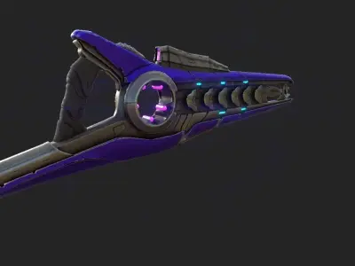Halo Beam Rifle Low-poly 3D model