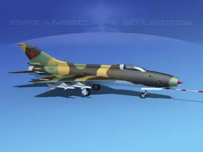 MIG-21 Fishbed V07 3D model