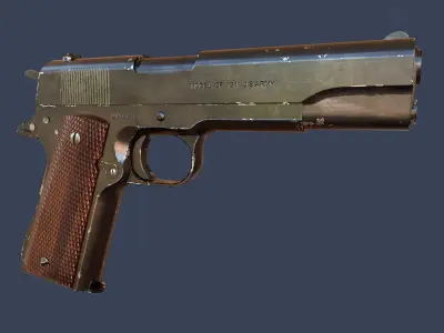 Colt M1911 Low-poly 3D model