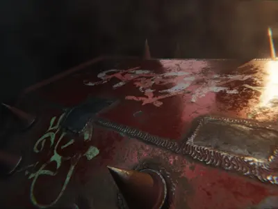 Stop Sign Shield Low-poly 3D model