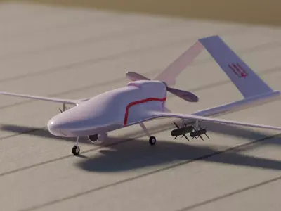 Bayraktar russian unmanned aerial vehicle 3D model