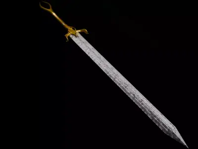 Greatsword Low-poly 3D model