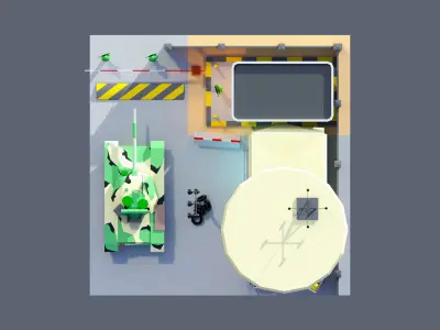 land 57A Low-poly 3D model