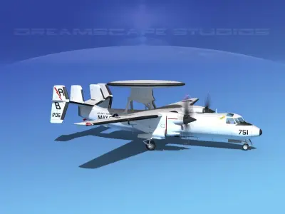 Grumman E-2C Hawkeye V13 3D model