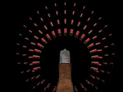 Shotgun Whinchester 1200 defender Low-poly 3D model