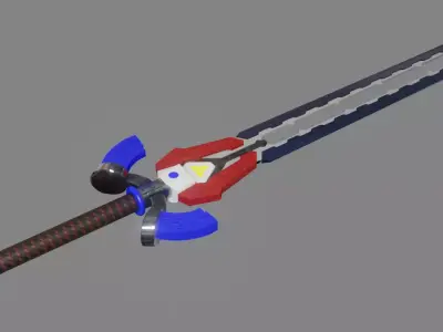 Futuristic Sword Low-poly 3D model