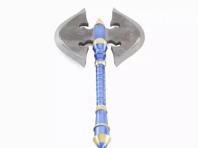 Stylized War Axe 05 Low-poly 3D model