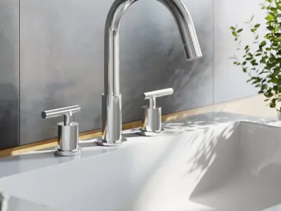  Borhn 3-hole Bathroom Faucet Model 