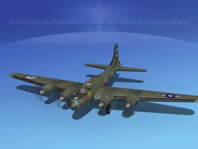 Boeing B-17F Flying Fortress HP V01 3D model