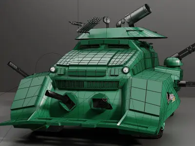 Fantasy Battle Vehicle - Bugsy Boy - Copyright Low-poly 3D model