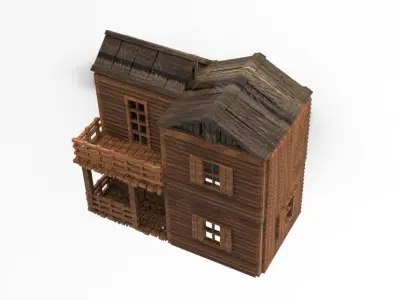 28MM WOODEN COMMAND POST 3D print model