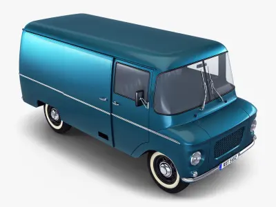 Generic Retro Cargo Van v 2 3D model