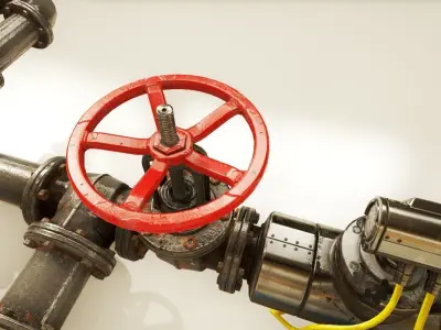 PBR Moodular Pipeline Set - UE Project 4 22 Low-poly 3D model