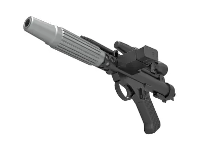 Rebel Fleet Trooper Blaster pistol DH-17 from Star Wars ROTJ 3D model