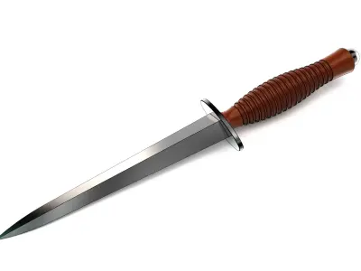 Dirk knife Fairbairn Sykes dagger 3D model