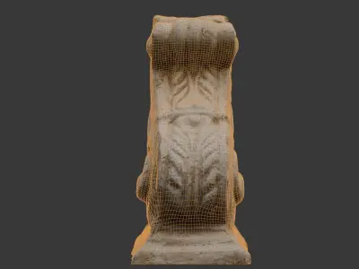 Architectural Corbel 3D Scan Low-poly 3D model