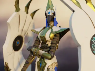 Harpy Guardian of the Sky Low-poly 3D model