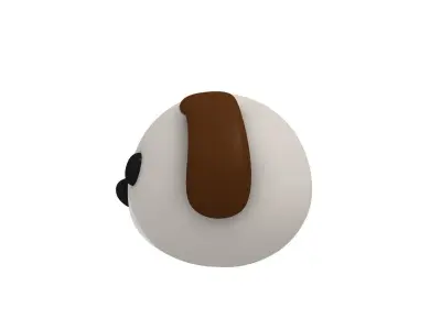 Dog Head Low-poly 3D model