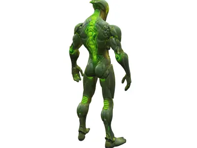 scifi fantasy protonic humanoid 3D model