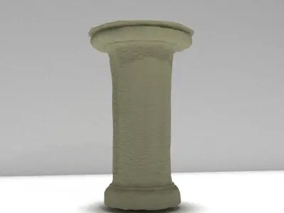 Pedestal stone column Low-poly 3D model