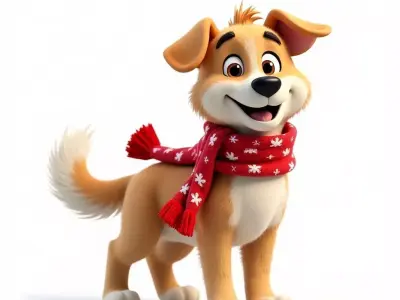 Cartoon Cow Character 3D Model Farm Companion Low-poly 3D model