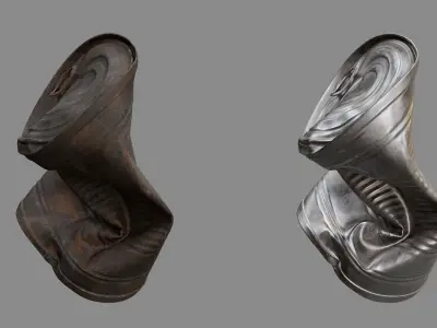 Crushed Food Can 06 3D model