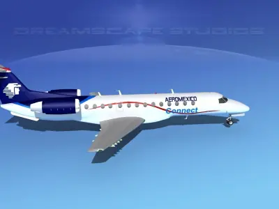 Embraer ERJ-135 Aero Mexico 3D model