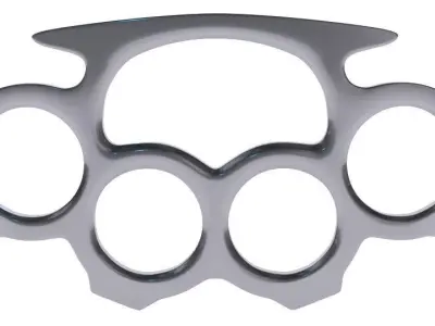 Knuckles pair of metal fists 3D model