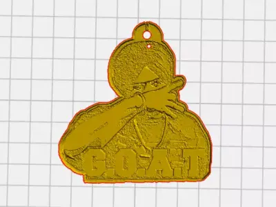 sidhu moose wala keyring 3d print model 3D print model
