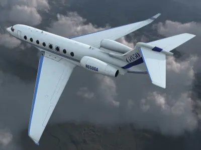 Gulfstream G650 Rigged 2 3D model