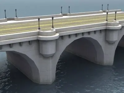 PontNeuf Bridge Notre Dame Low-poly 3D model