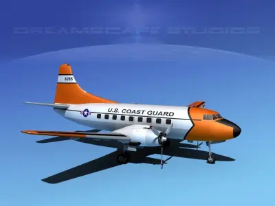 Martin 202 US Coast Guard 1 3D model