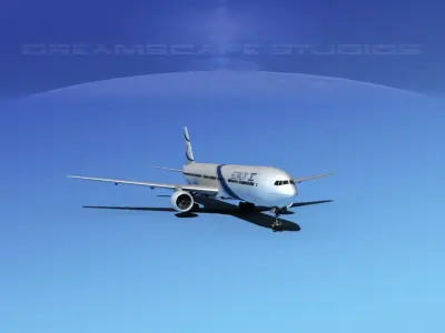 Boeing 777-300 El Al 3D model