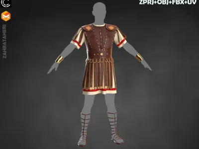 MENS GREEK OUTFIT 3D model
