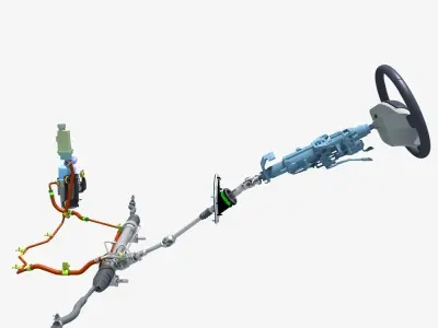 Car Steering System 3D model