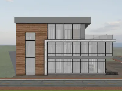 Modern Corporate Office Building 3D model