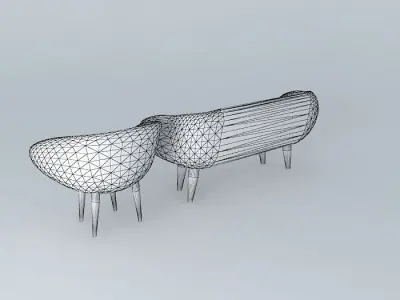 sofa pair of sofas Free 3D model