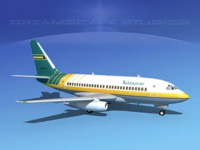 Boeing 737-100 Bahamasair 1 3D model