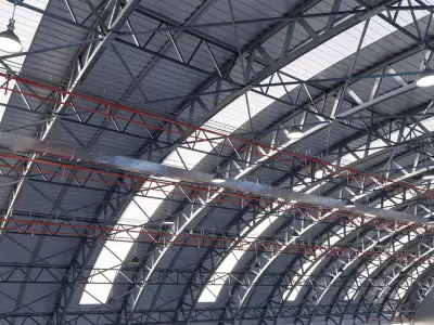 Aircraft Hangar - Warehouse 3D model