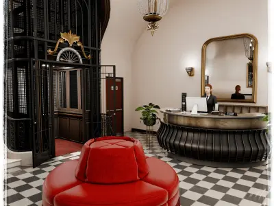 Hotel Entance Blender Scene - DAY and NIGHT Free 3D model