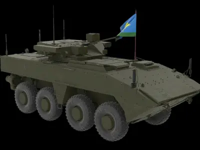 VPK-7829 Bumerang Green Clean No Logo Low-poly 3D model